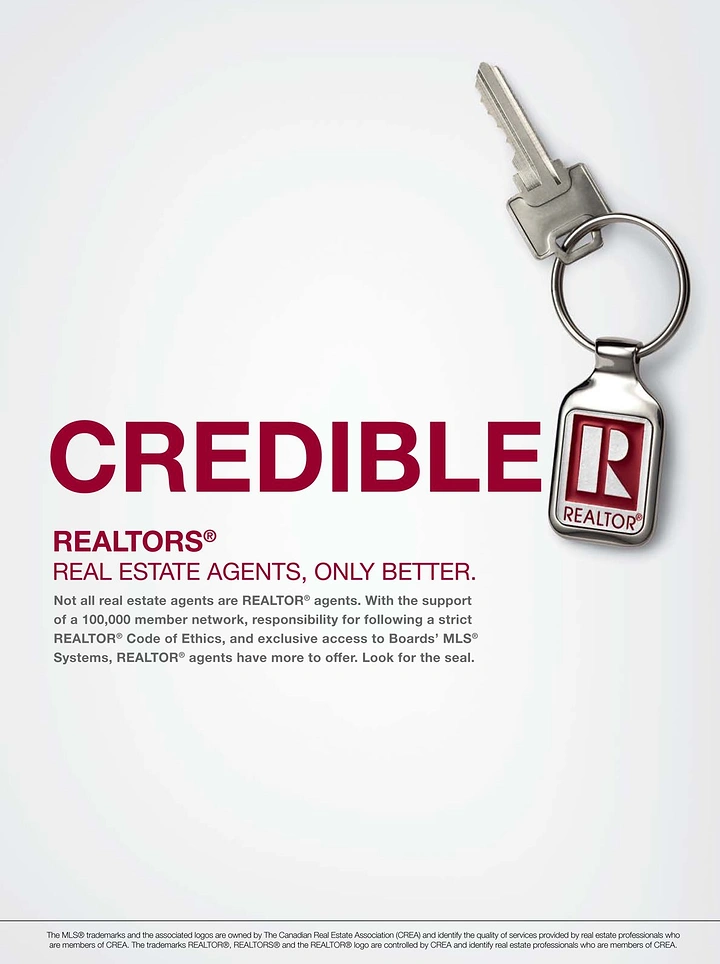 Real Estate Agents creative ad: REALTOR logo turned into key fob