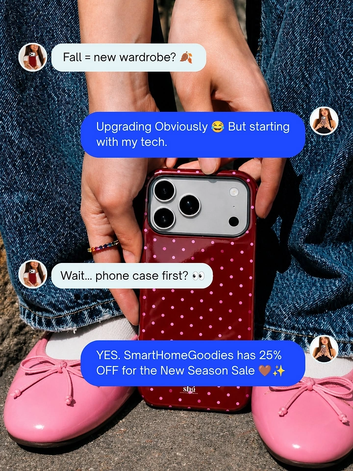 Phone Cases & Mobile Accessories creative ad: Chat-format upgrade conversation sells cases