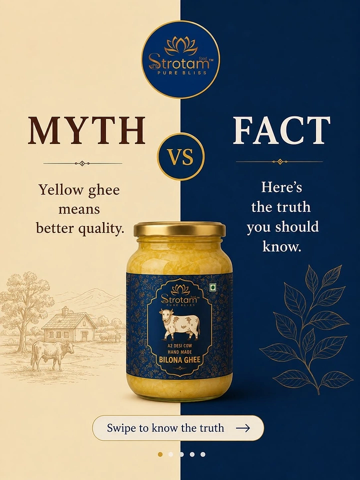 Dairy Brands creative ad: Myth vs fact split carousel