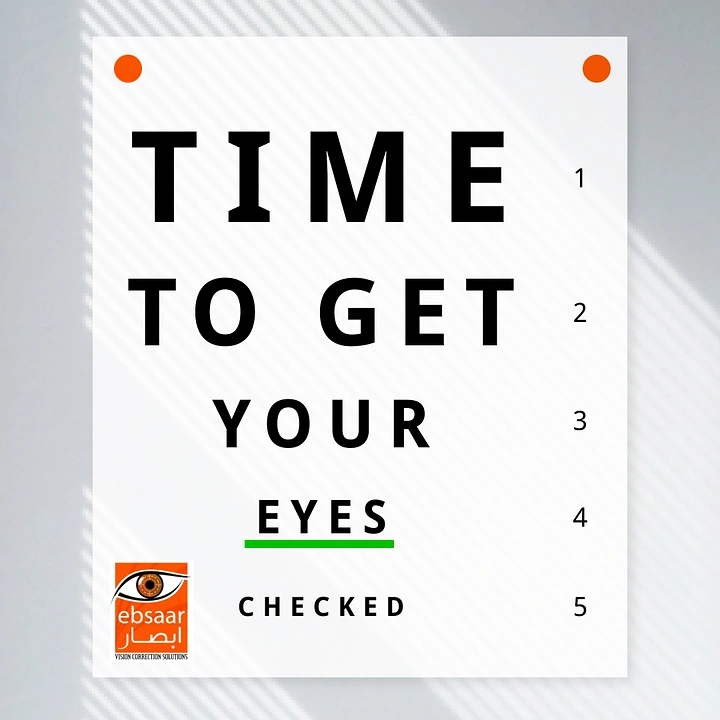 Opticians & Eye Care creative ad: Headline typeset as a Snellen eye chart