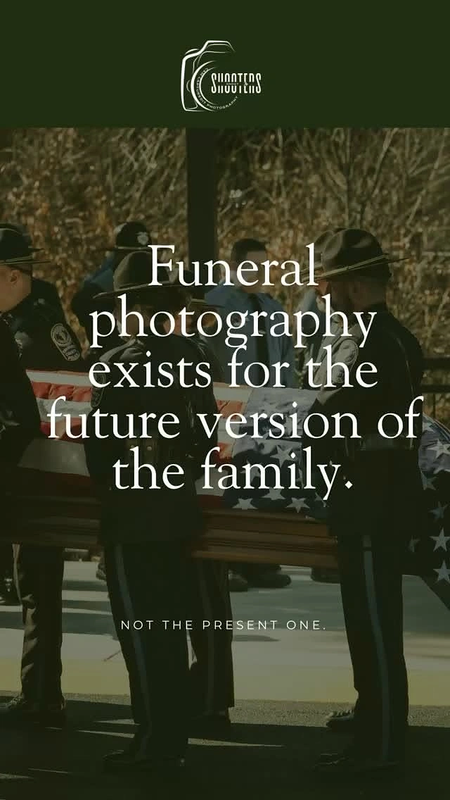 Funeral Services creative ad: Photography for the future family, strong copy