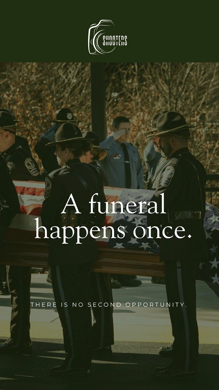 Funeral Services creative ad: 'A funeral happens once' no second chance copy