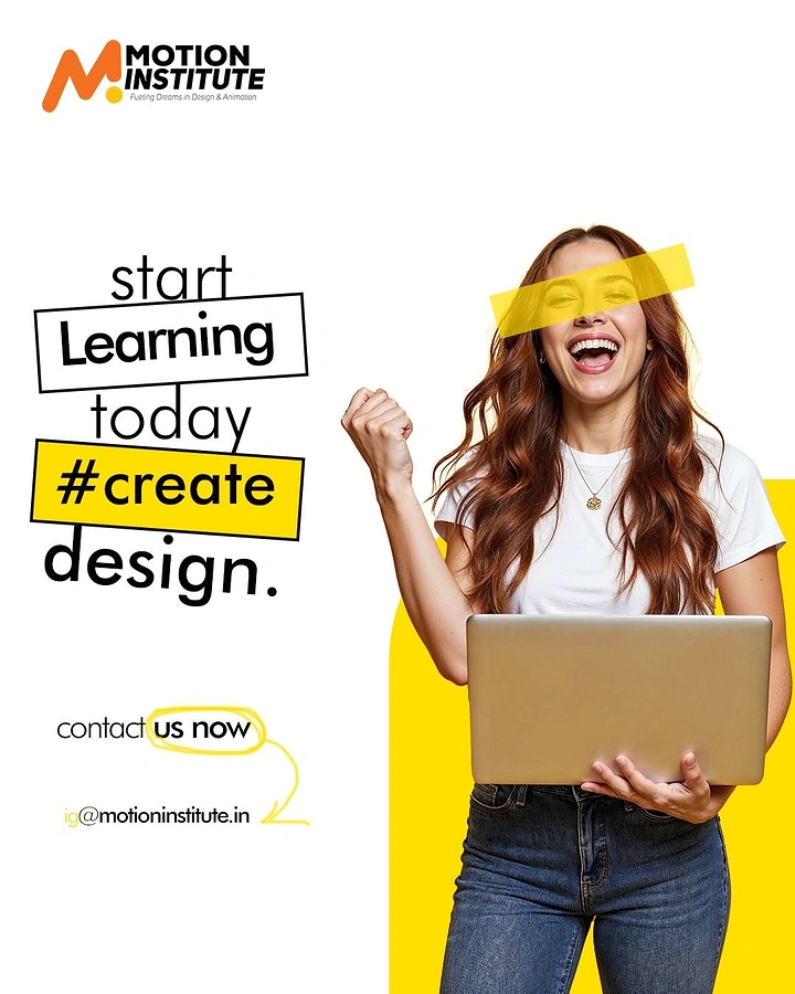 Online Courses & E-learning creative ad: Yellow tape creates a memorable create-design idea