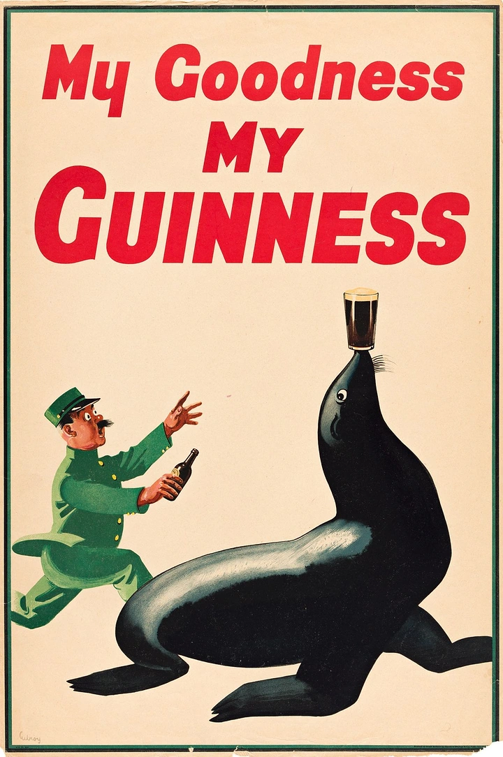 Bars & Pubs creative ad: Memorable seal-and-bottle visual pun