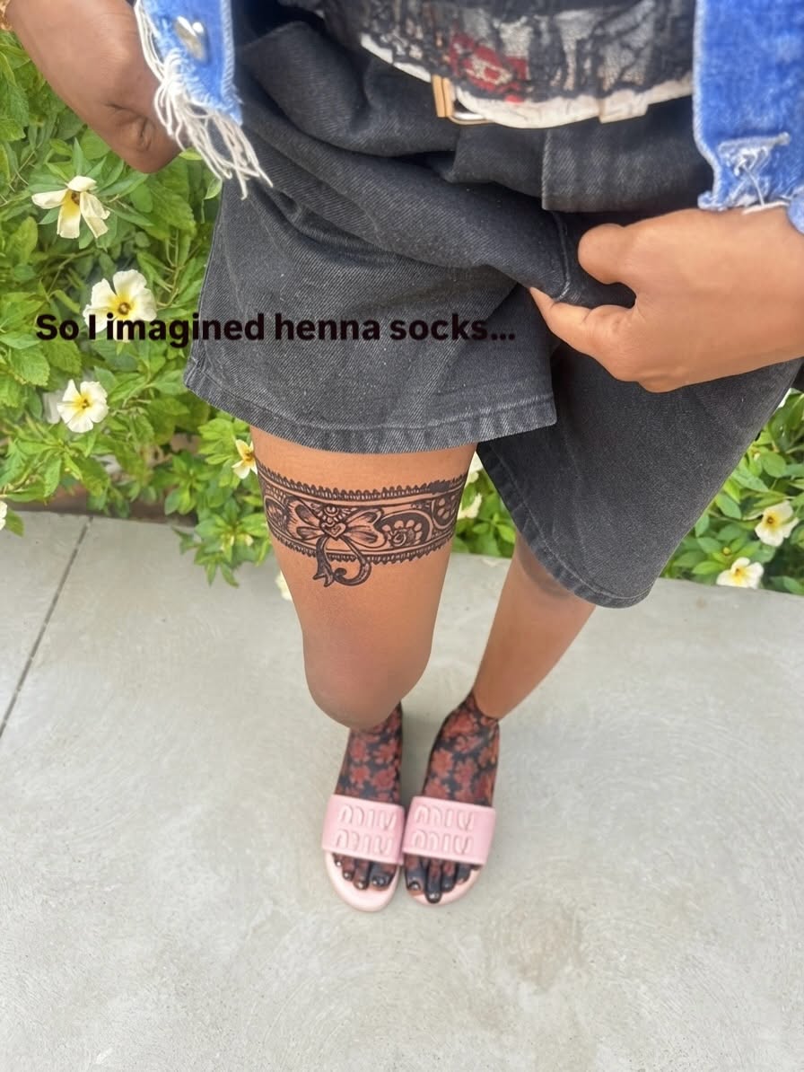 Instagram post: Feet challenge henna placement convention, slide 3