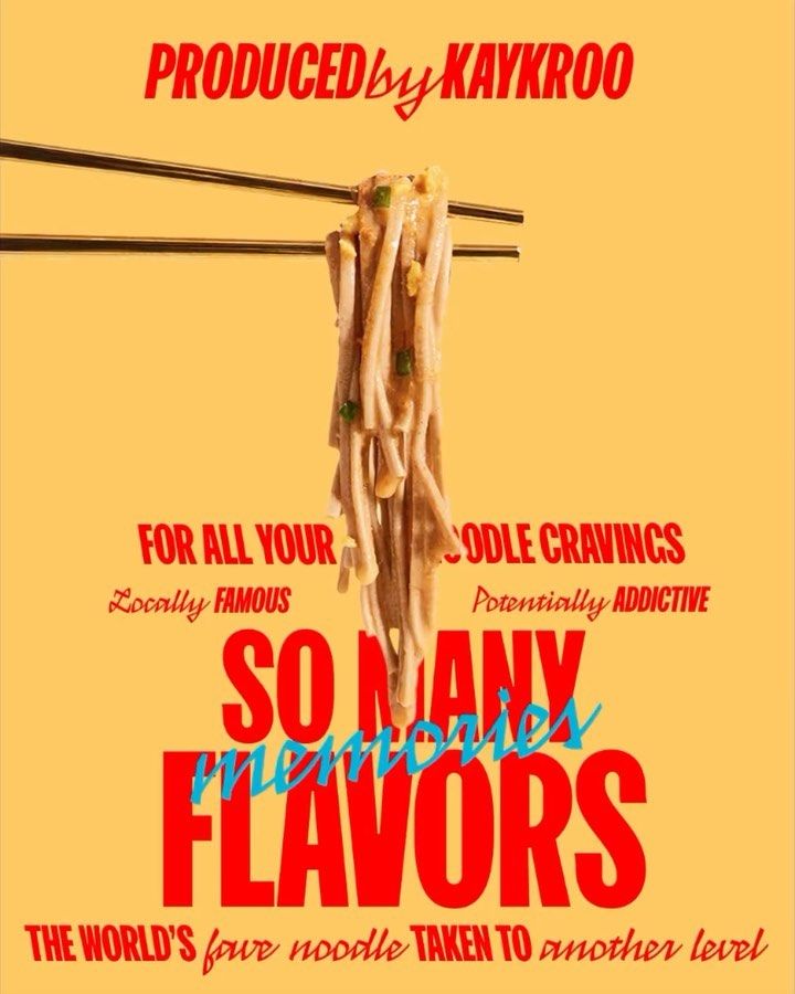 Instagram post: Flavor variety expressed through layered typography