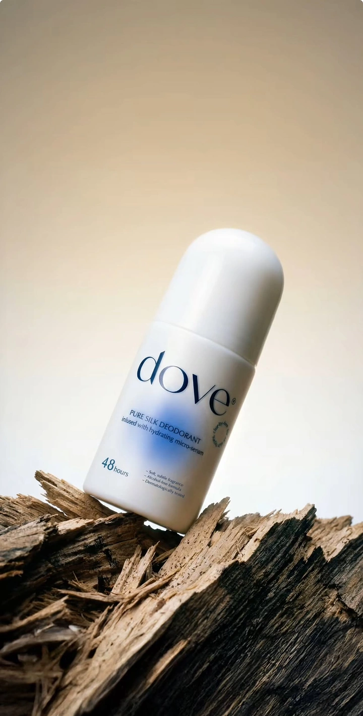 Deodorants & Antiperspirants creative ad: Dramatic product meets rugged wood