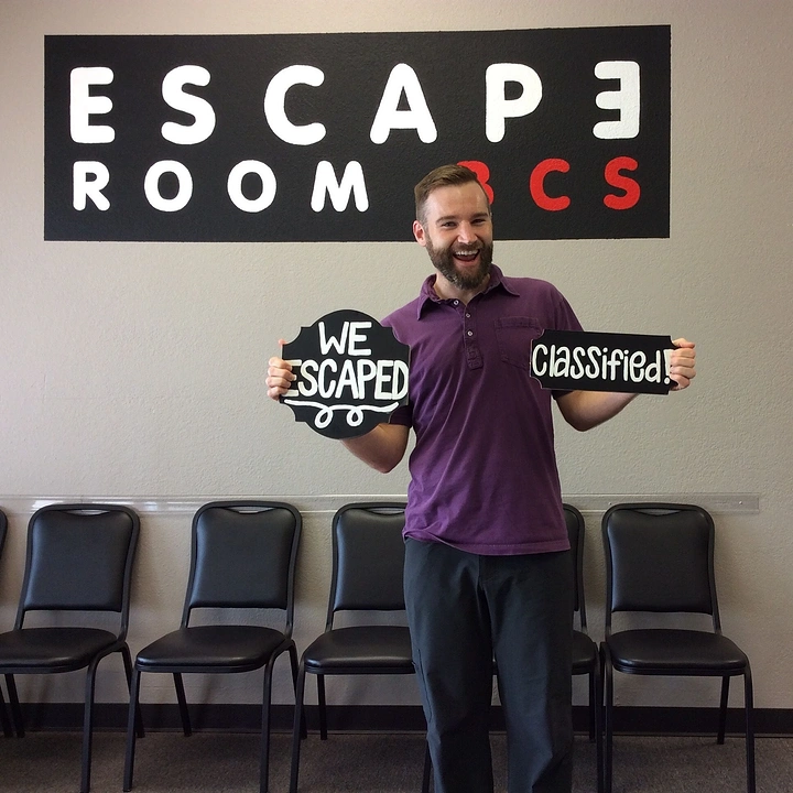 Escape Rooms creative ad: Celebrates escape with classified-ad staging