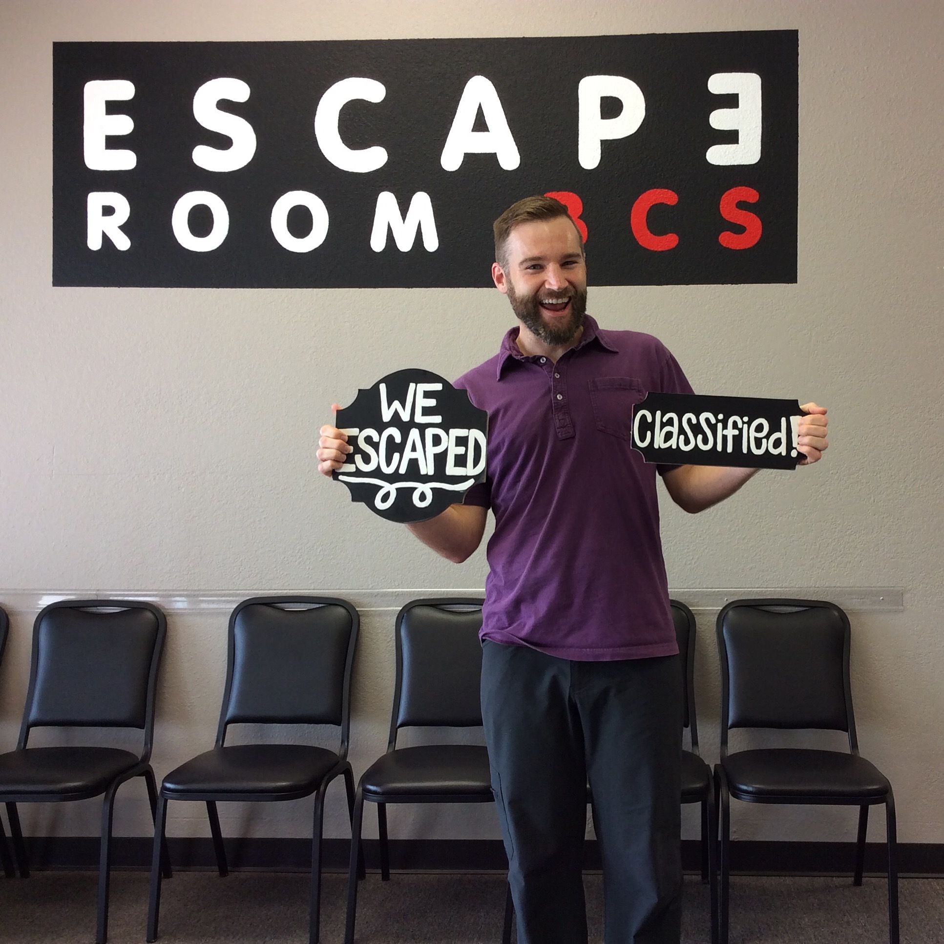 Instagram post: Celebrates escape with classified-ad staging