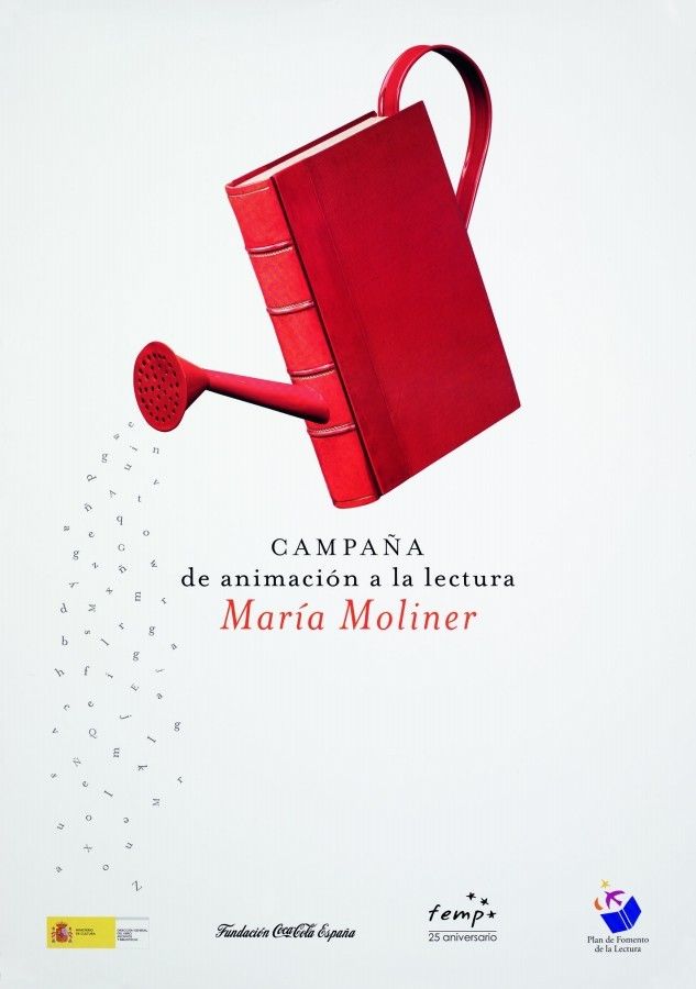 red hardcover book transformed into a watering can pouring letters