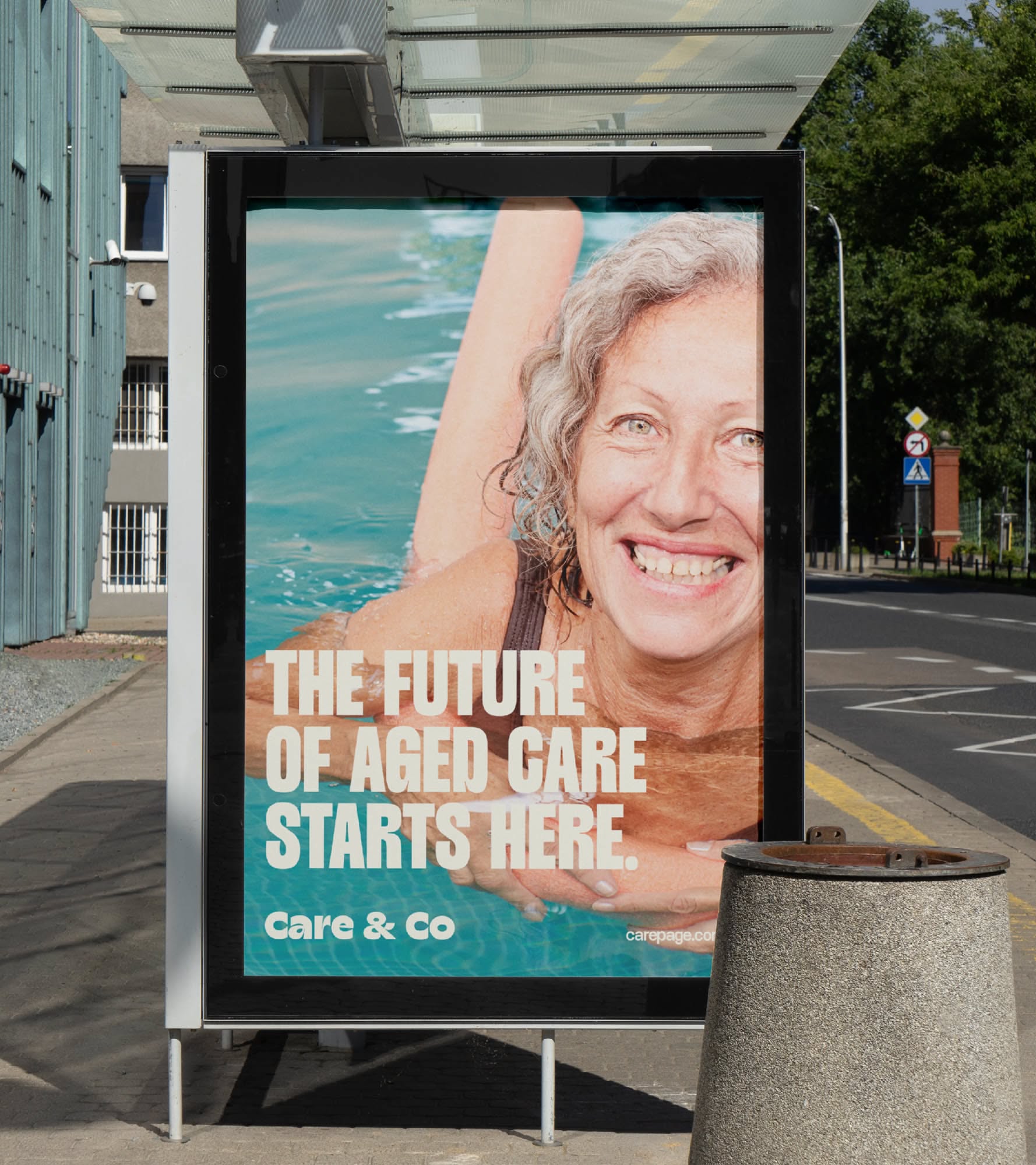 Instagram post: Swimming senior subverts aged care stereotype