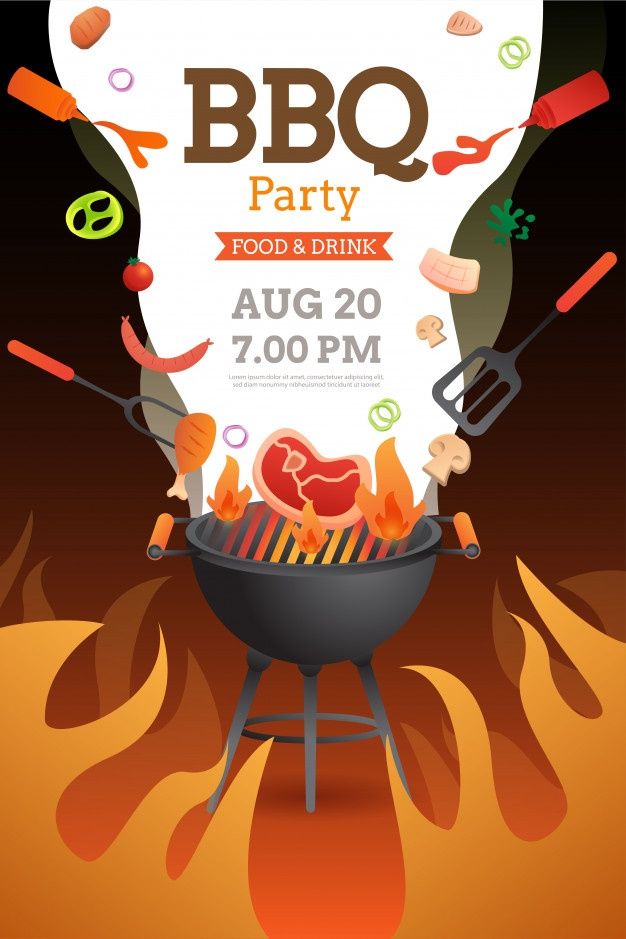 Story: Grill scene forms festive poster