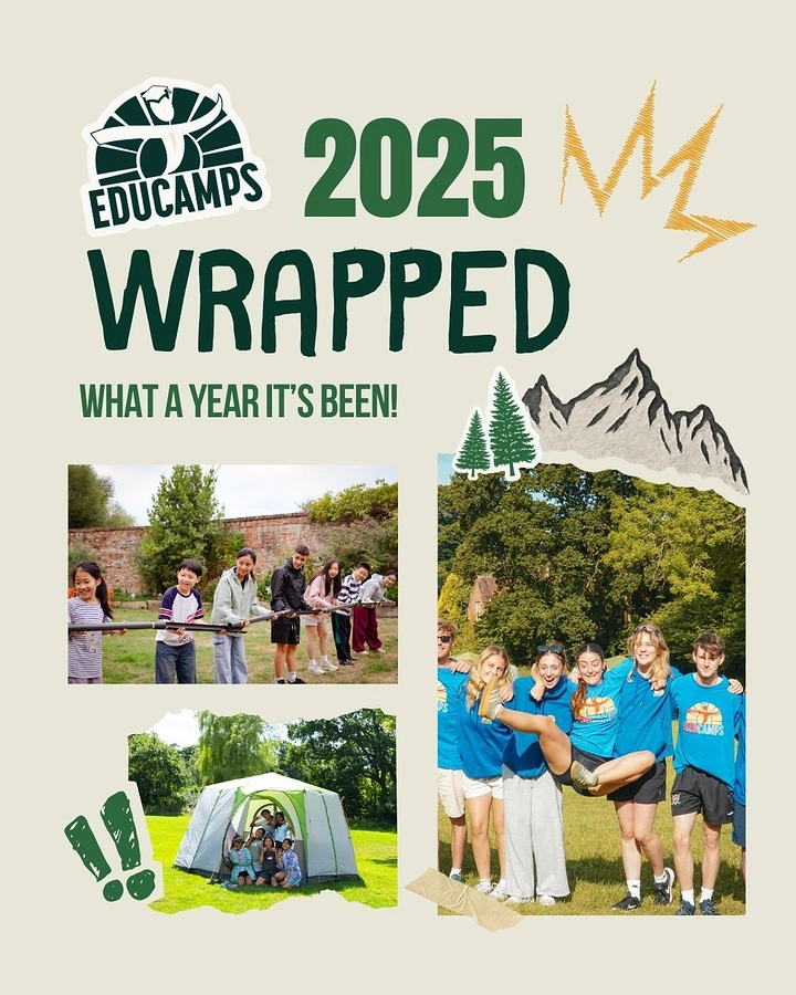 Summer Camps & Kids Activities creative ad: Camp recap framed as Wrapped