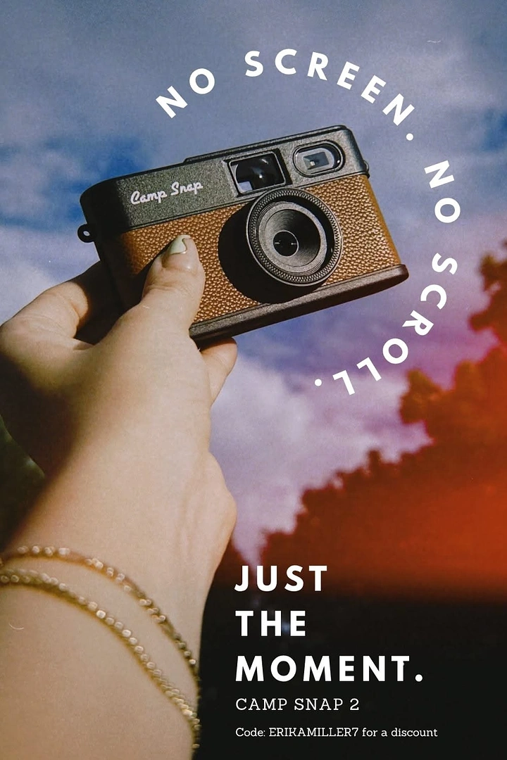 Cameras & Camera Stores creative ad: No-screen camera counters phone scrolling