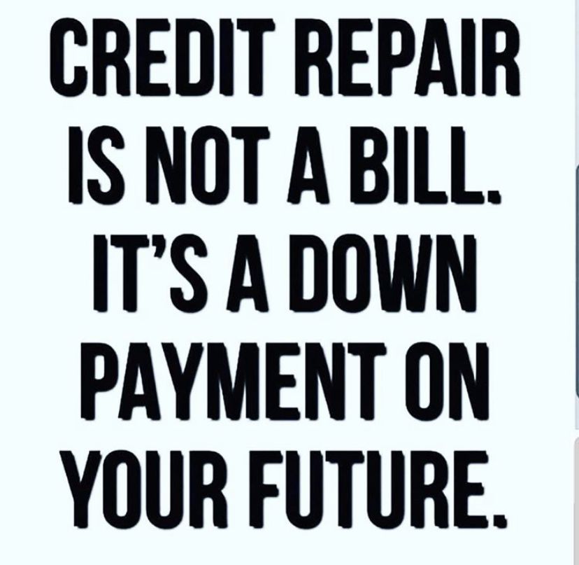 Instagram post: Credit repair as future down payment