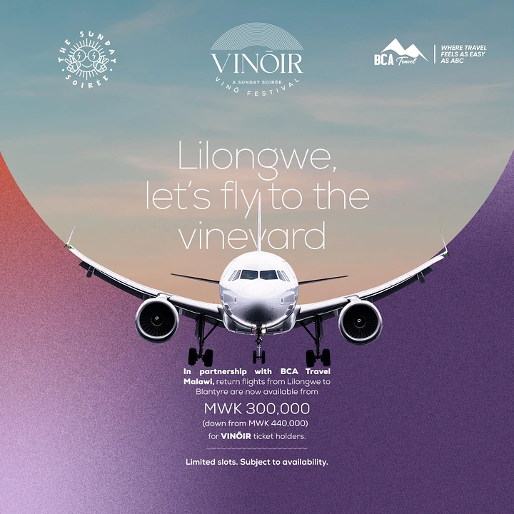 Creative ad: Head-on airliner emerging from a circular sunset-sky window