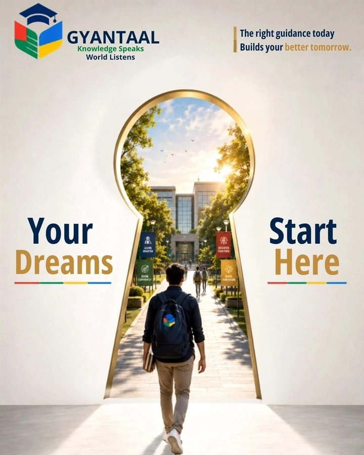 Online Courses & E-learning creative ad: Dreams framed as a literal doorway