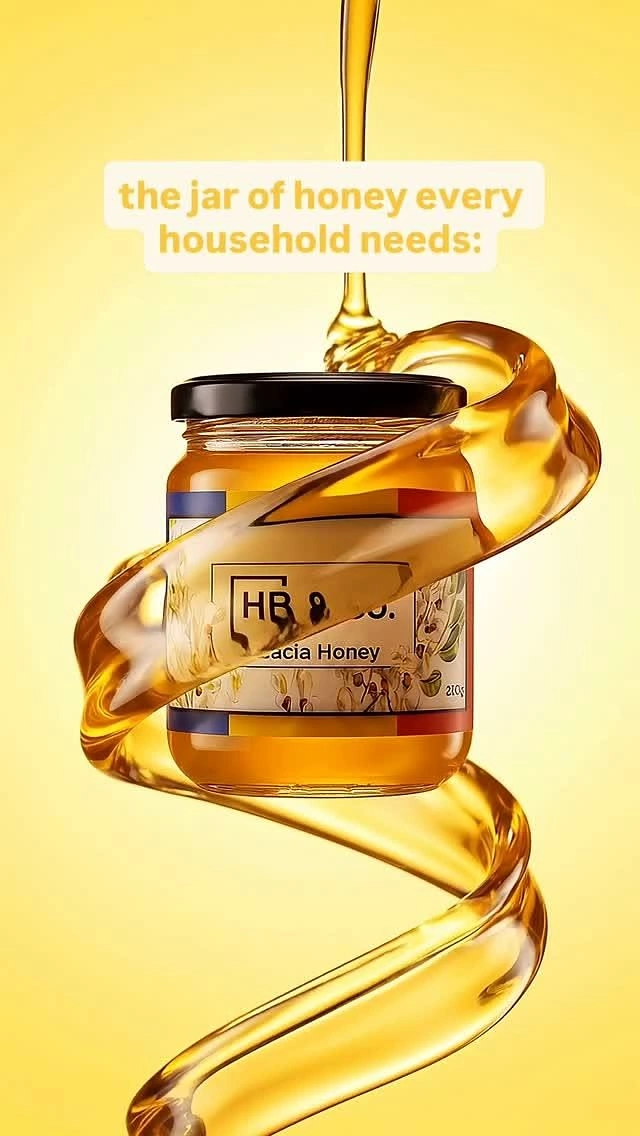 Honey Brands creative ad: Honey ribbon creates memorable product metaphor