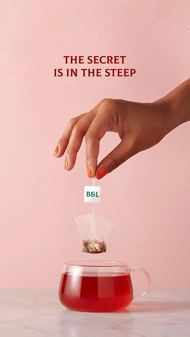 Tea & Chai Brands creative ad: 'Secret in the steep' minimal teabag