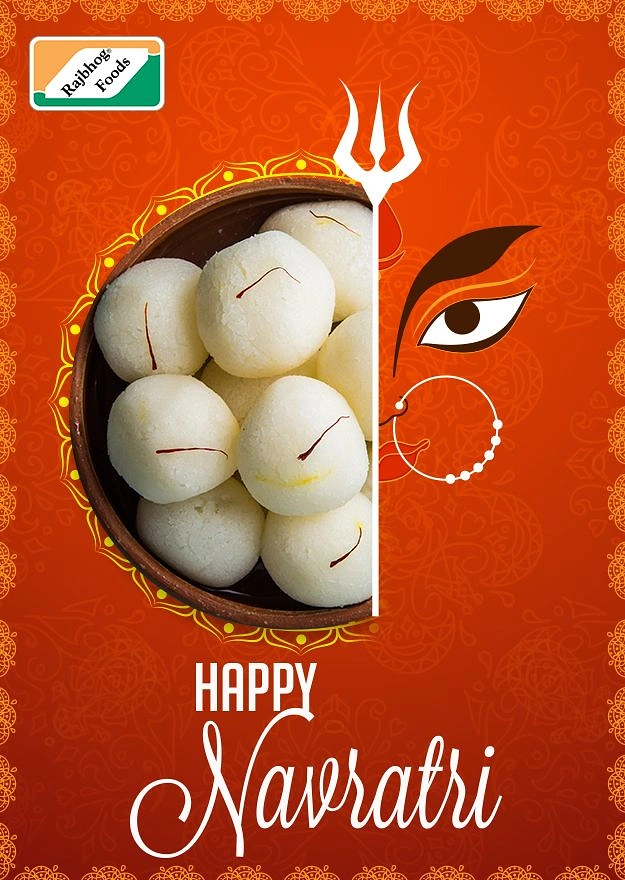 Navratri creative ad: Rasgulla bowl forms half of Durga's face