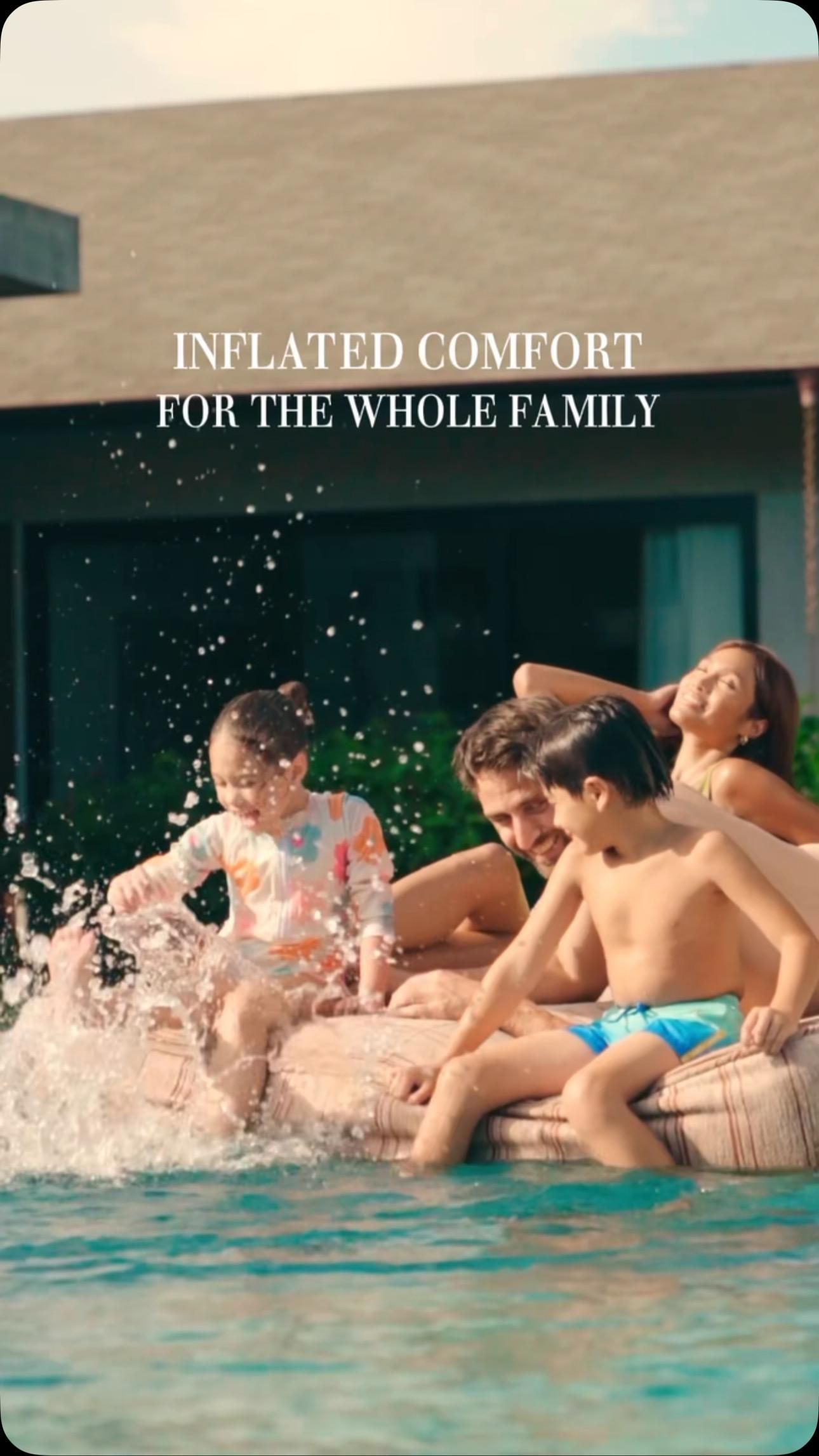 Story: Witty inflated-comfort family pool concept