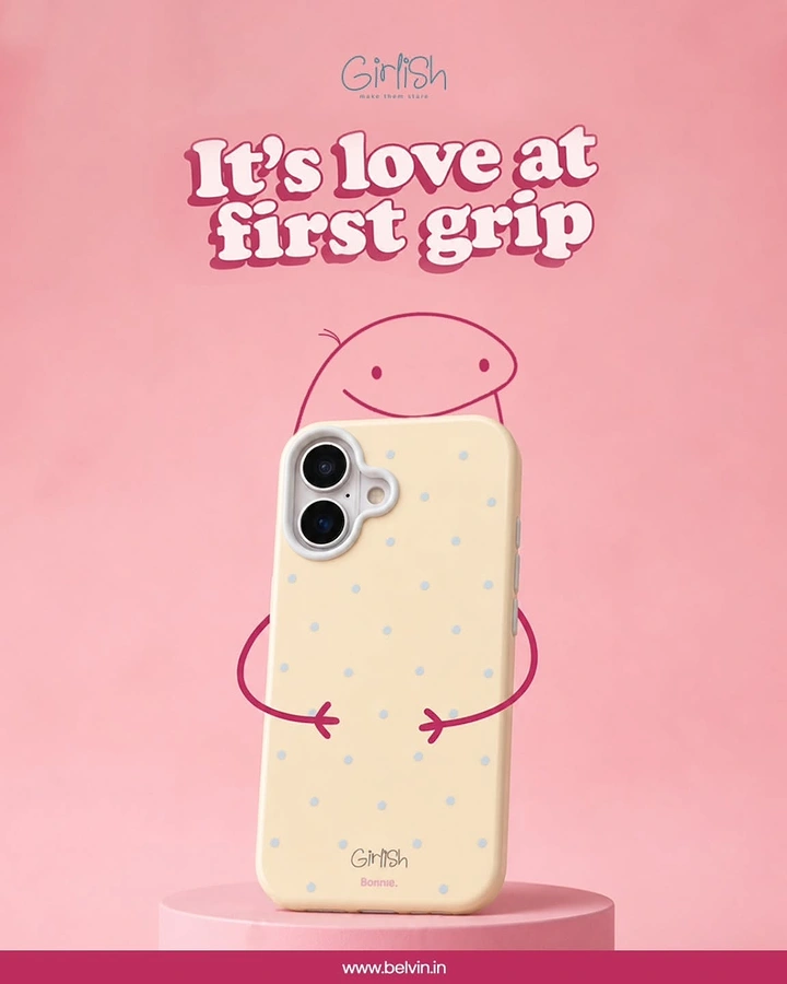 Phone Cases & Mobile Accessories creative ad: Love-at-first-grip visual pun