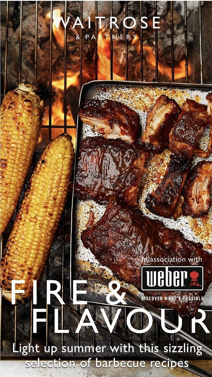 BBQ & Grill Restaurants creative ad: Fire-and-flavour concept uses a striking grill barrier