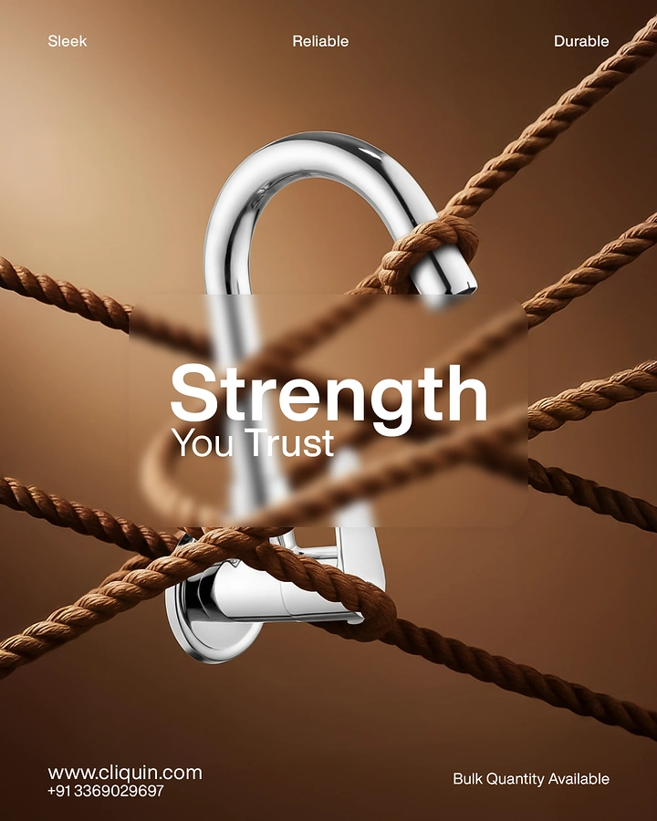 Plumbers creative ad: Tap bound in ropes: strength metaphor