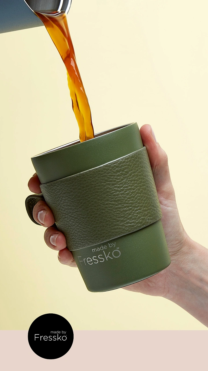 Tumblers, Flasks & Drinkware creative ad: Elegant product-in-use photography