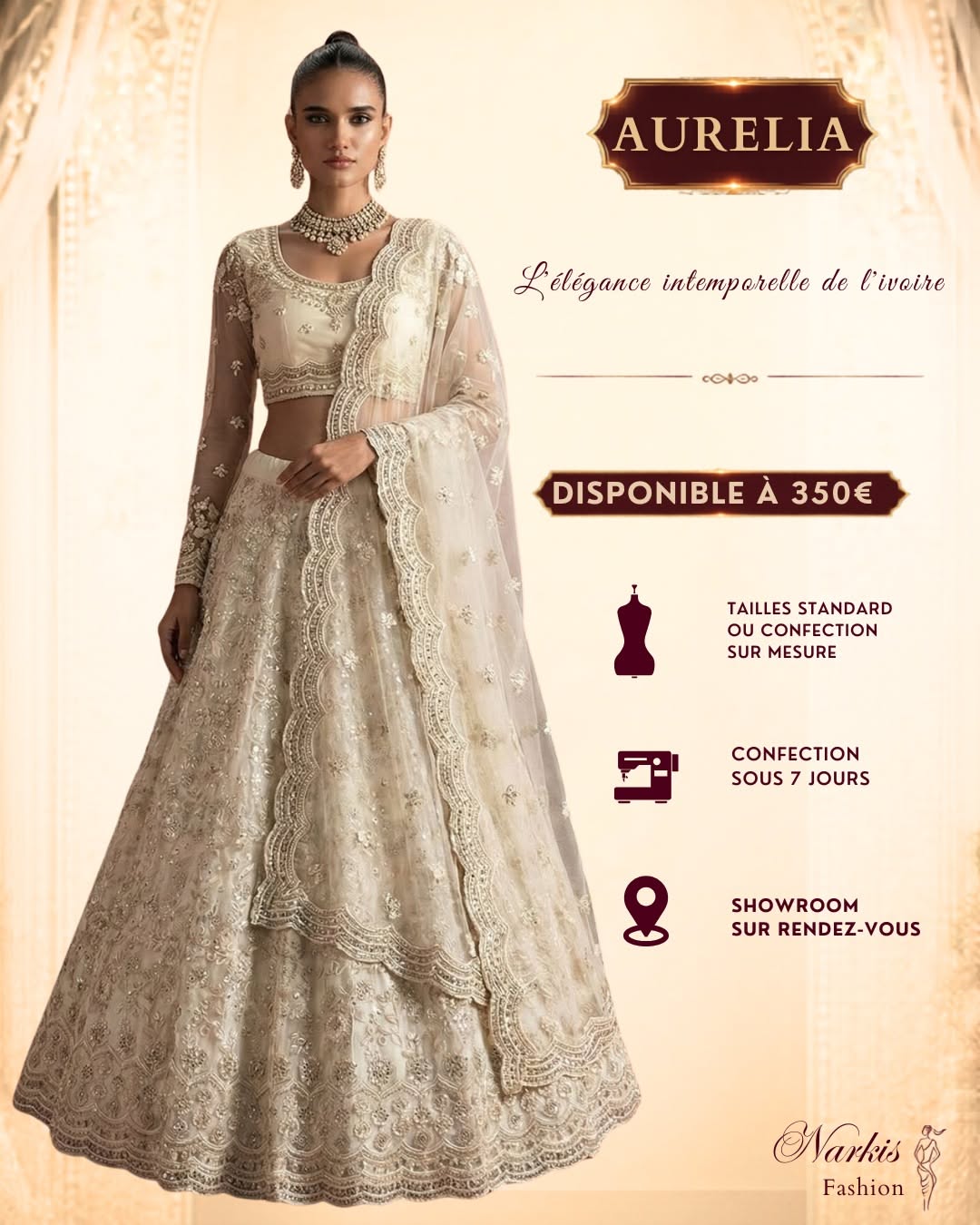 Instagram post: Exceptional editorial lehenga campaign craft, slide 3