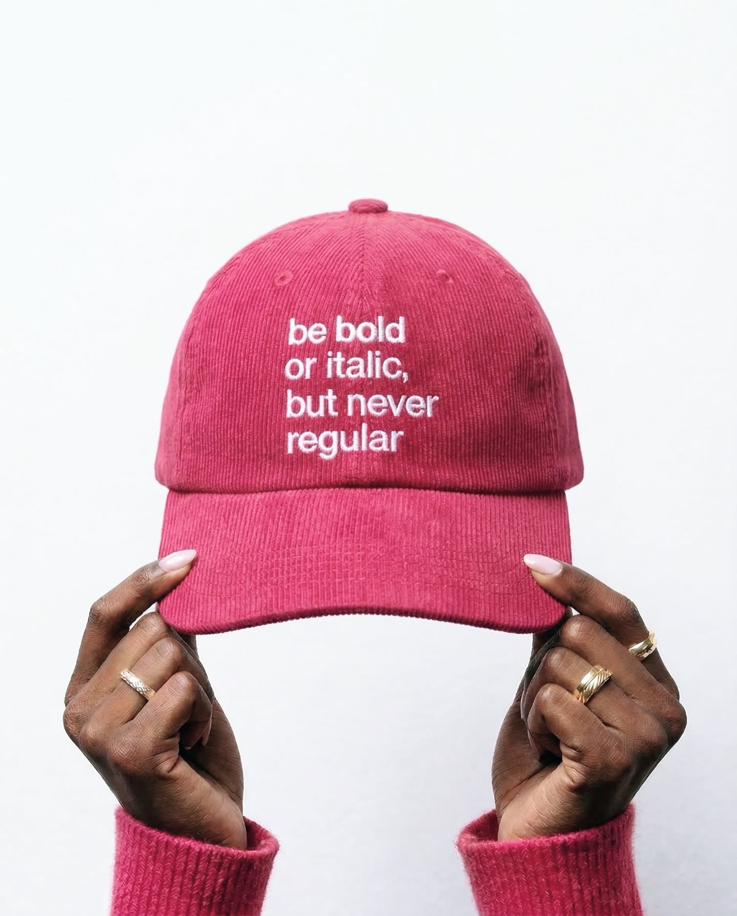 Instagram post: Typography pun makes the cap memorable