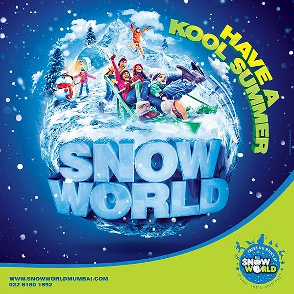 Amusement & Water Parks creative ad: Snow globe world, 'Kool Summer' pun