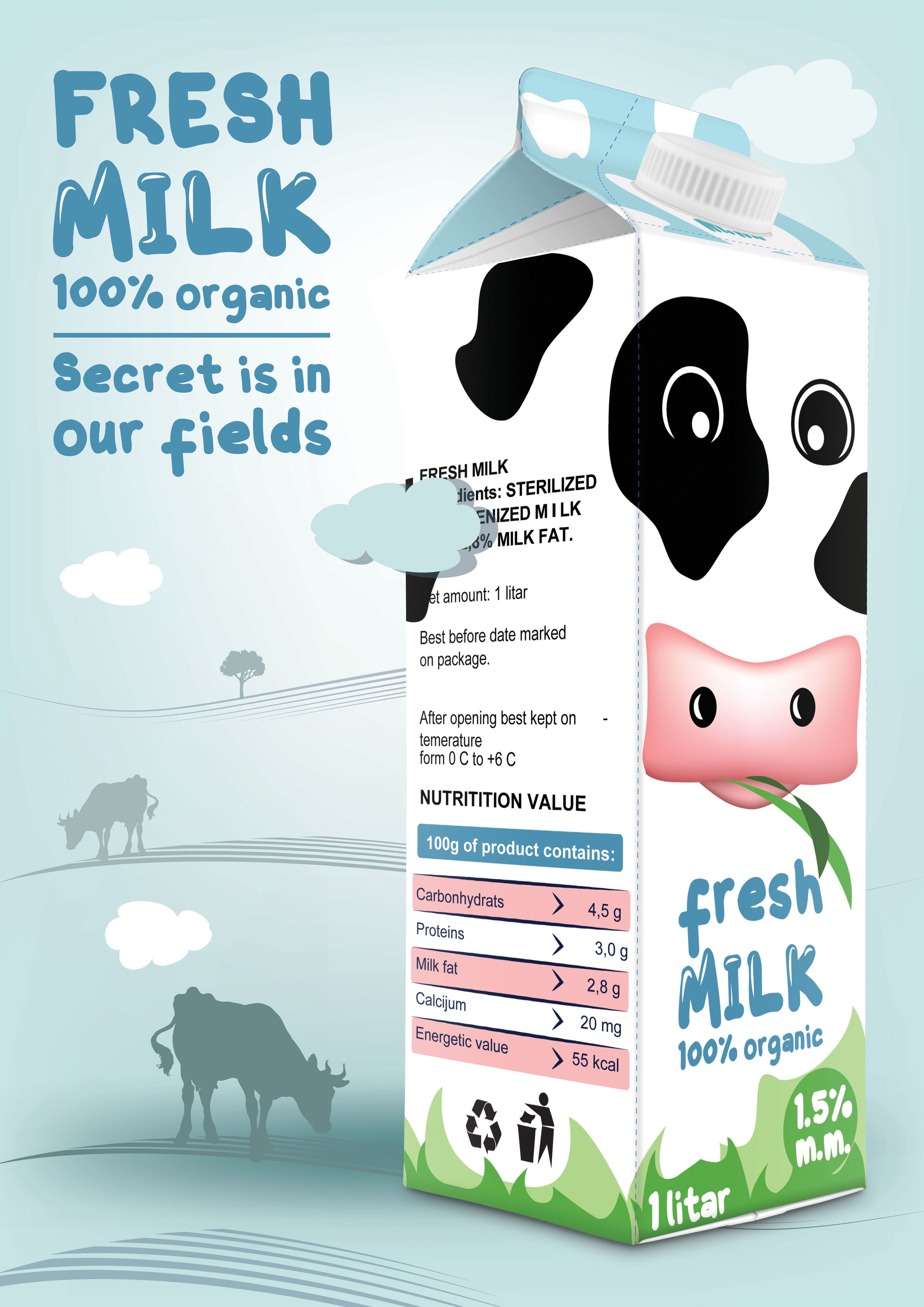 Story: Carton designed as cow face
