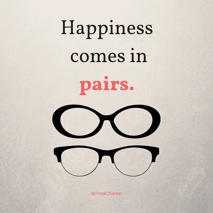 Opticians & Eye Care creative ad: Happiness comes in pairs frame pun