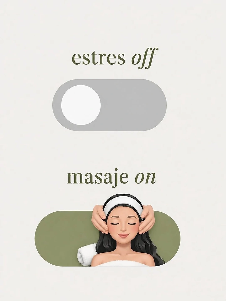 Spa & Massage creative ad: Toggle switch metaphor: stress off, massage on