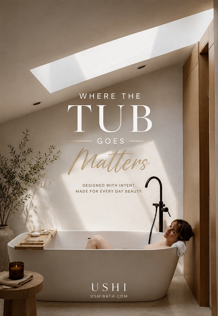 Home Renovation & Remodeling creative ad: Elegant tub pun with premium art direction