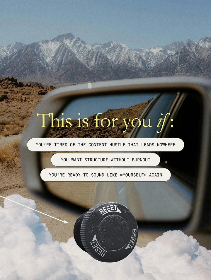 Life & Business Coaches creative ad: Reset dial creates a clear coaching metaphor