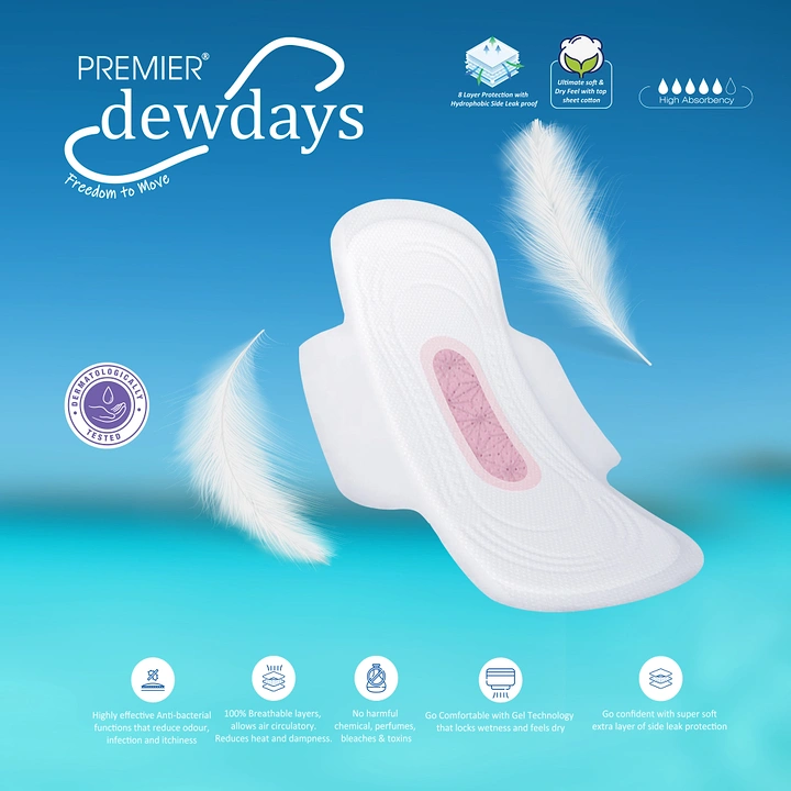 Period Care & Feminine Hygiene creative ad: Floating pad reinforces featherlight softness