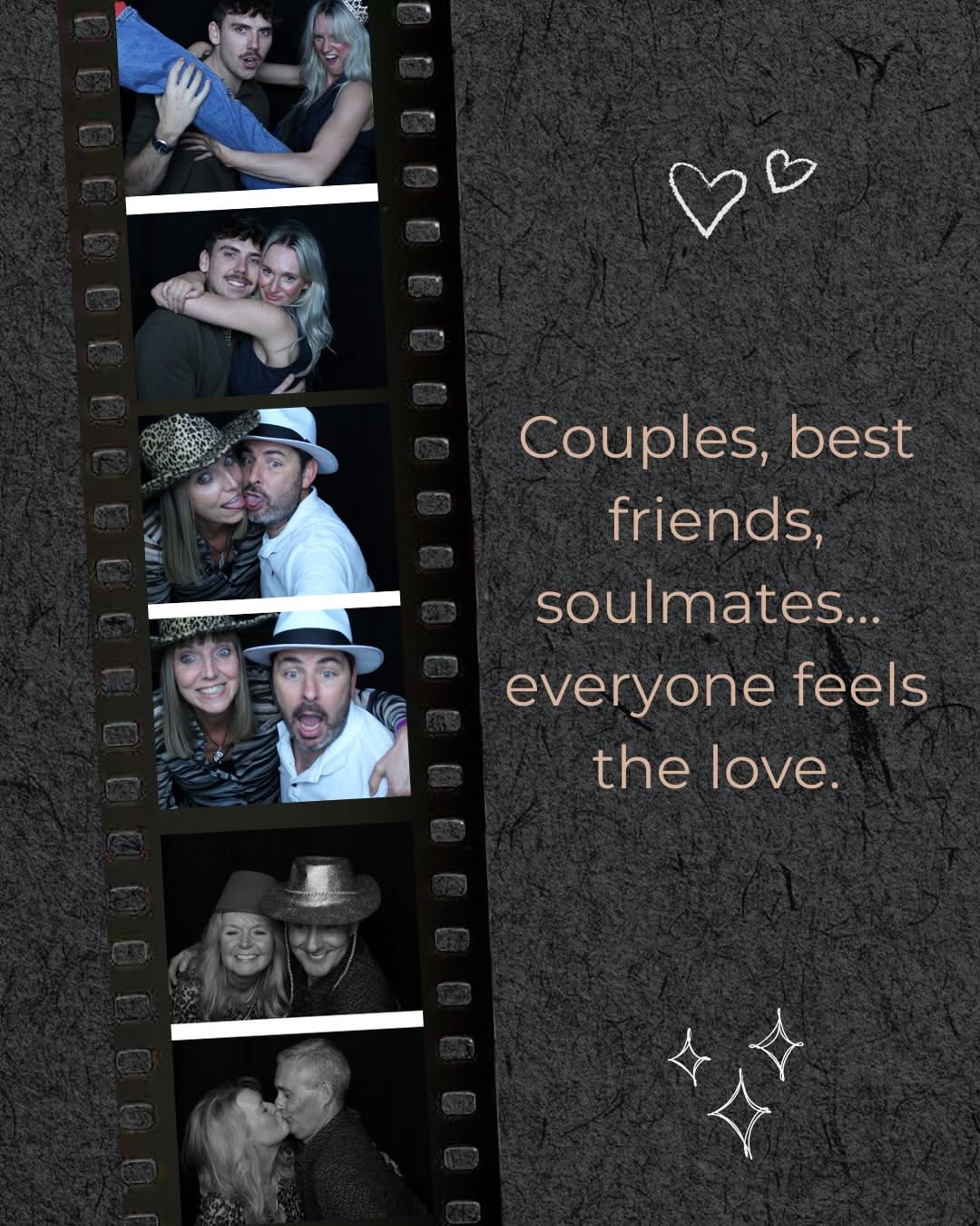 Instagram post: Scrapbook engagement-party collage treatment, slide 3
