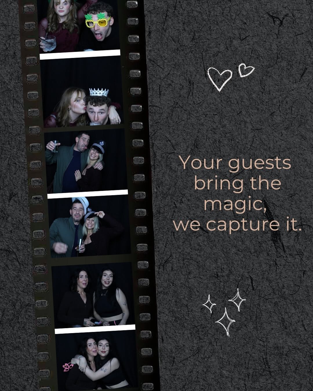 Instagram post: Scrapbook engagement-party collage treatment, slide 4
