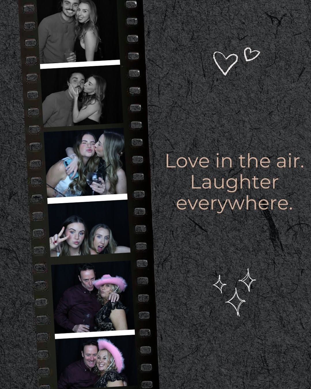 Instagram post: Scrapbook engagement-party collage treatment, slide 5