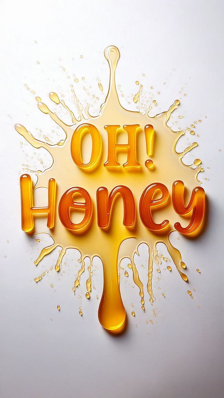 Story: Playful honey-splash typographic pun