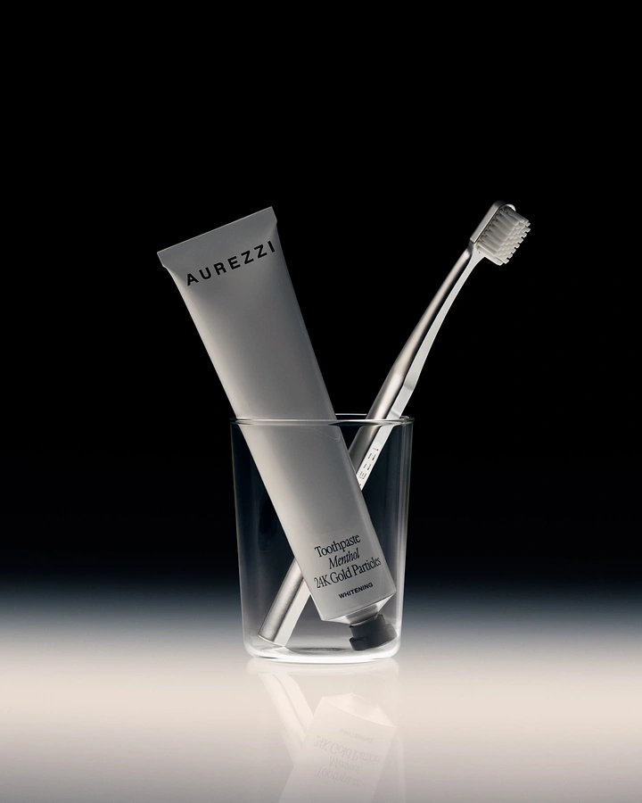 Toothpaste & Oral Care creative ad: Premium minimalist product presentation