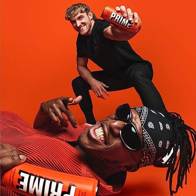 Energy & Sports Drinks creative ad: Unexpected upside-down athlete composition