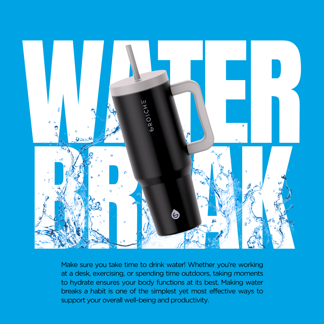 Instagram post: Water visibly breaks the headline typography