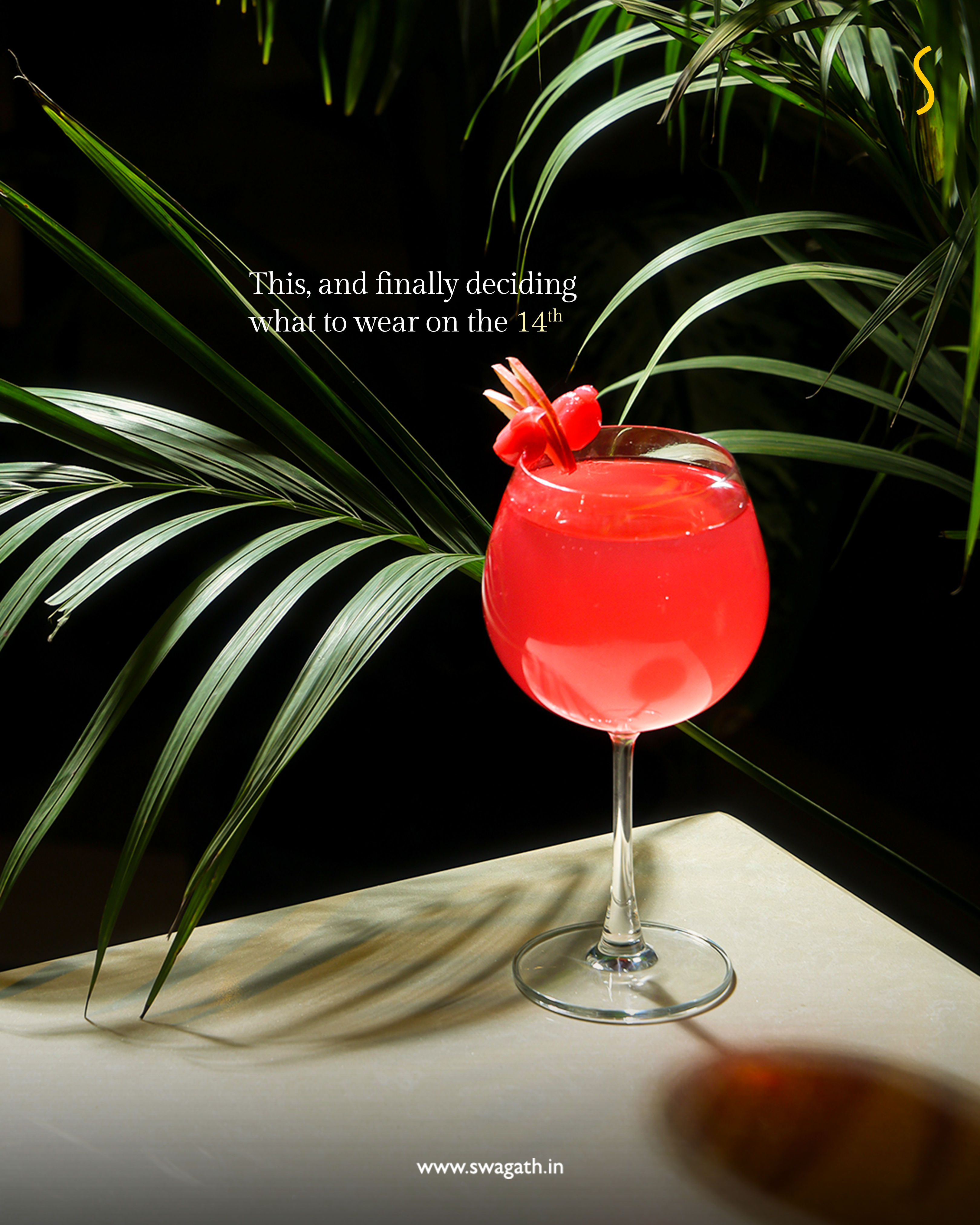 Instagram post: Witty cocktail-and-outfit indecision copy