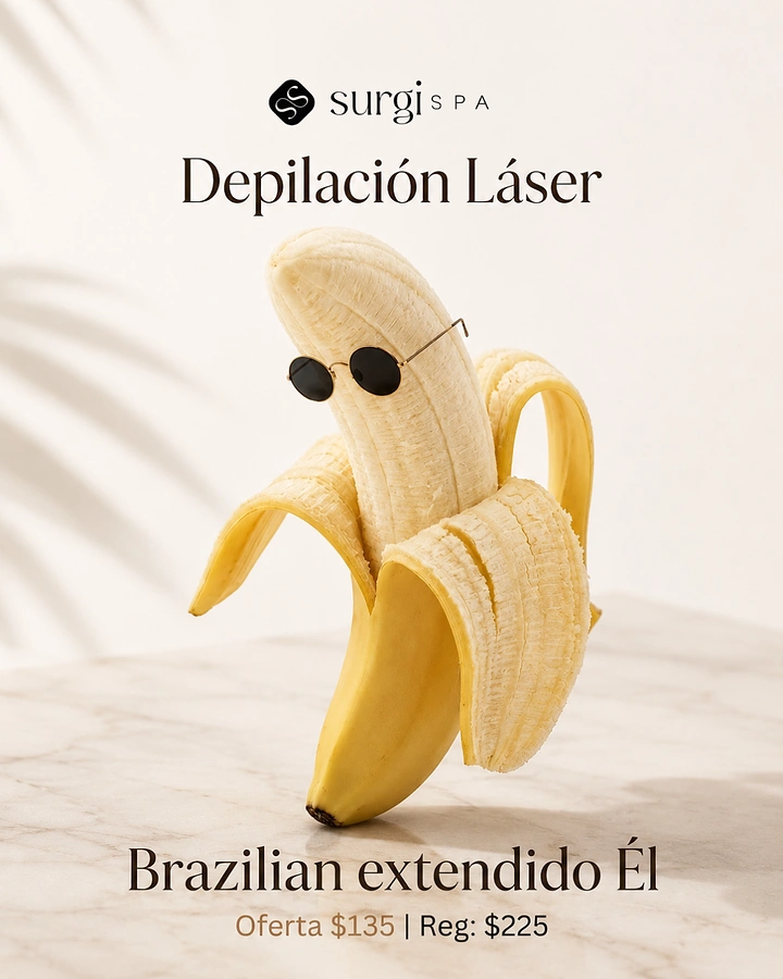 Laser Hair Removal Clinics creative ad: Banana body pun sells Brazilian service