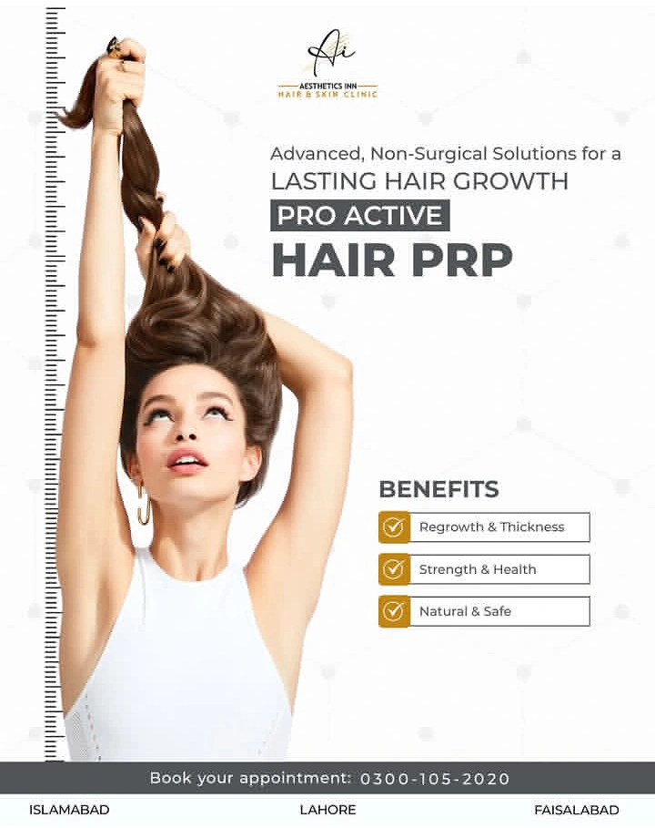 Hair Transplant & Hair Clinics creative ad: Hair length measured on ruler