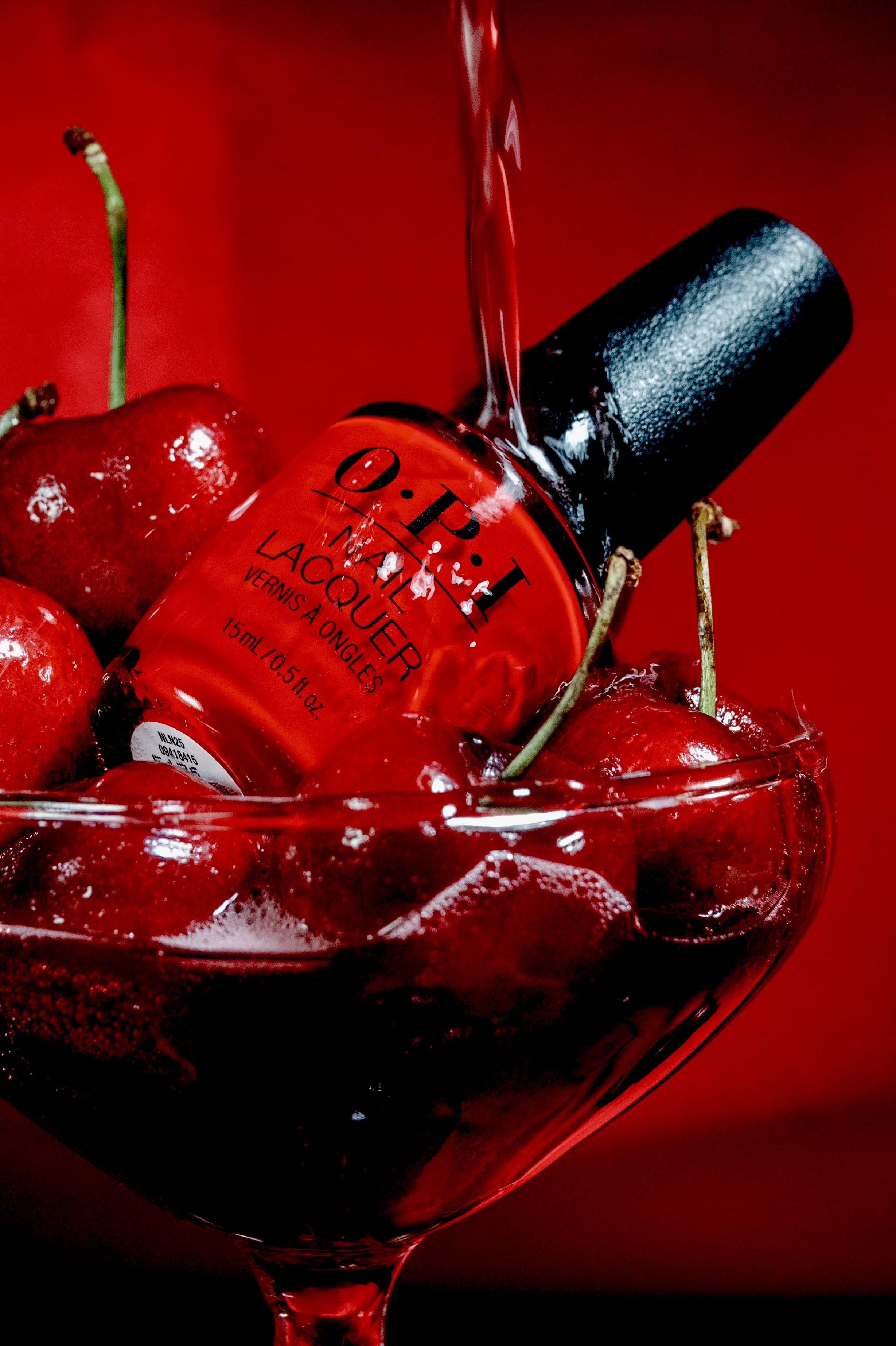 Story: Cherry cocktail frames polish bottle
