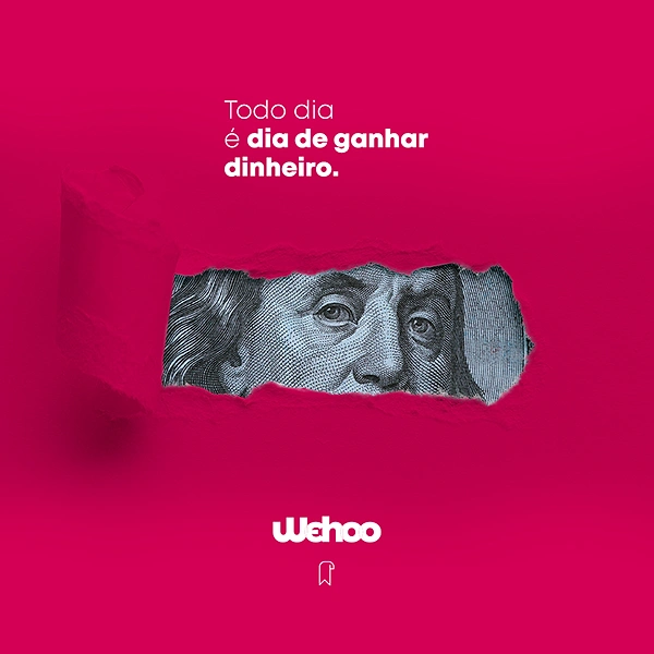 Stock Brokers & Investing creative ad: Torn slit in magenta paper revealing the eyes of a banknote portrait